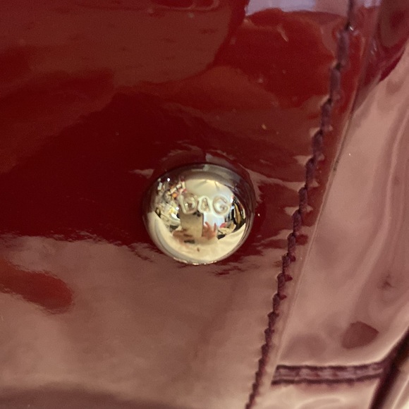 Dolce&gabbana patent leather Lily stripe bag. Cherry color egg yolk stripe. - Picture 4 of 16